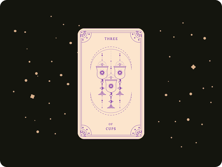 Upright 3 of Cups by Ceerly