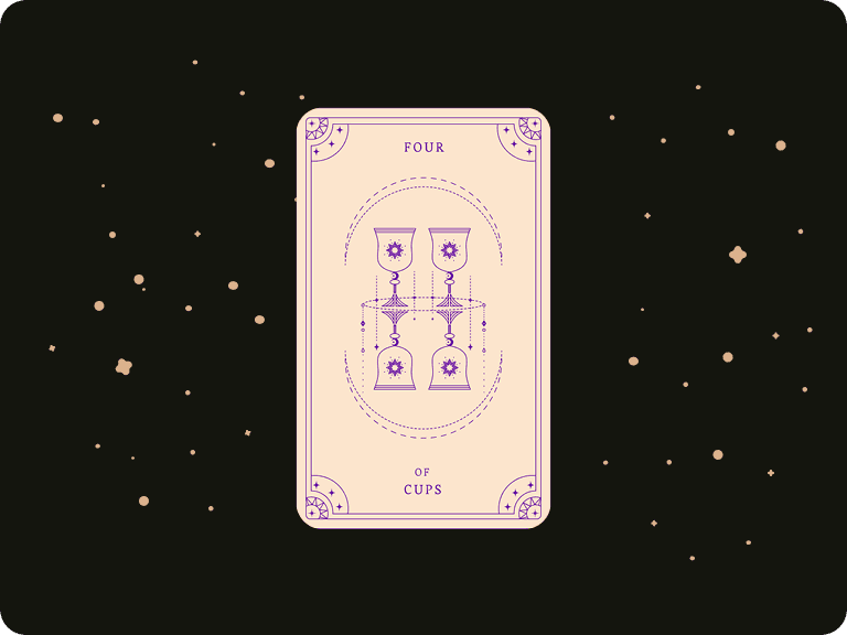 Upright Four of Cups by Ceerly