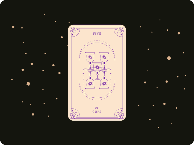 Upright 5 of Cups by Ceerly
