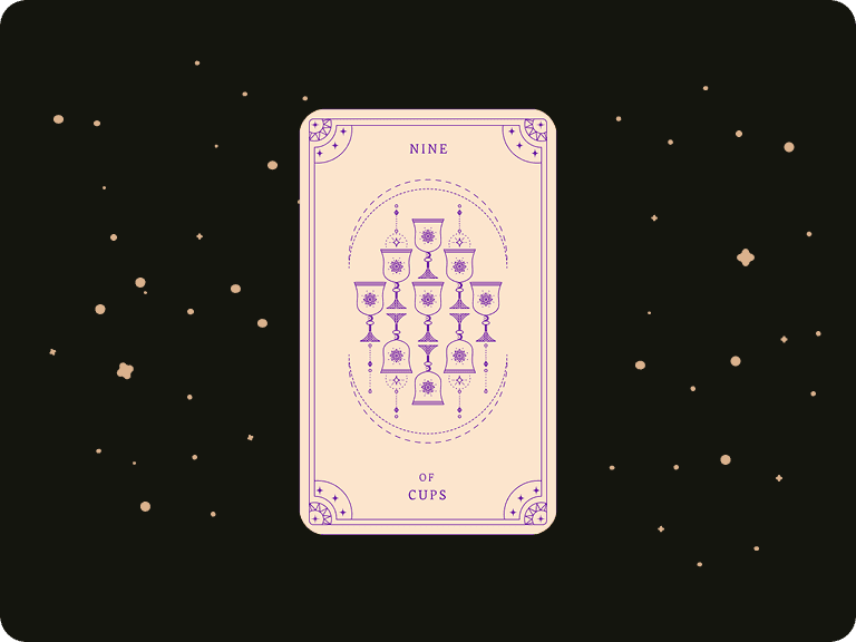 Upright Nine of Cups Tarot