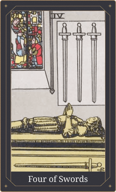 Cuatro de Espadas Significado