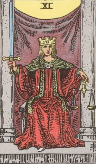 A Justiça Significado de Carta de Tarô