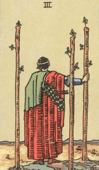 Três de Paus Significado de Carta de Tarô