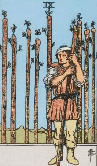 Nove de Paus Significado de Carta de Tarô