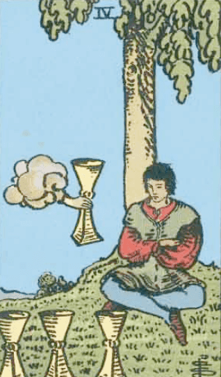 Quatro de Copas Significado de Carta de Tarô