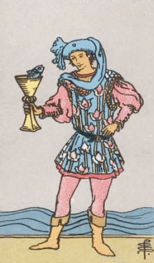 Pajem de Copas Significado de Carta de Tarô