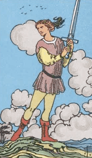 Pajem de Espadas Significado de Carta de Tarô