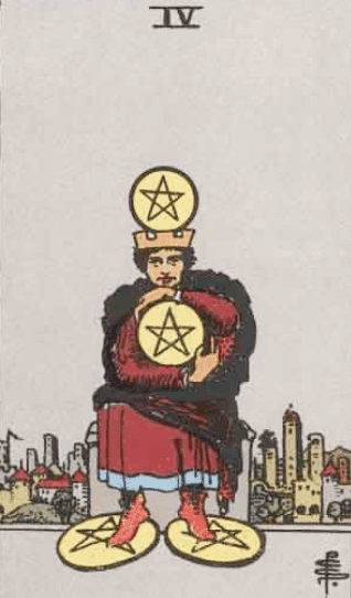 Quatro de Ouros Significado de Carta de Tarô