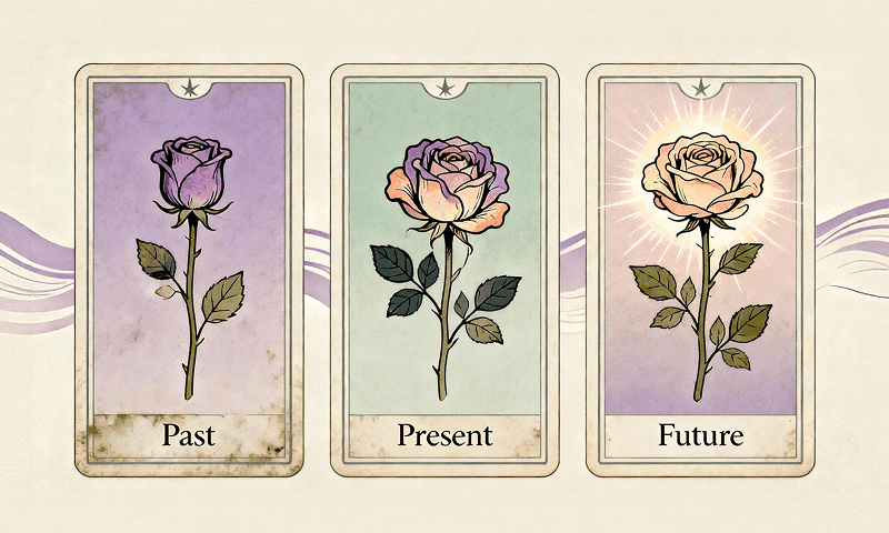 Tiragem de Tarô de 3 Cartas Gratuita Passado Presente Futuro